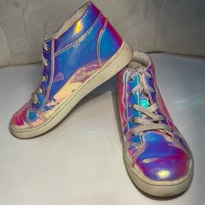 Children’s Place iridescent hight top sneakers